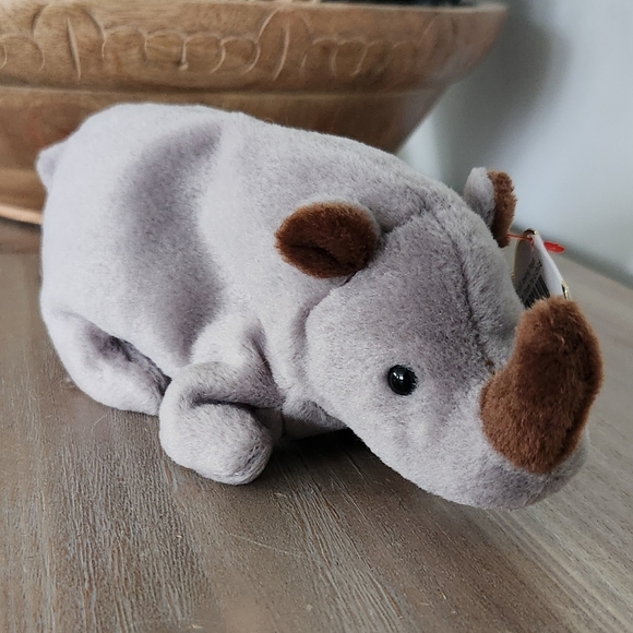 Ty Beanie Baby Spike The Rhino Plush 1996 Collectible Plush Toy - Picture 1 of 16